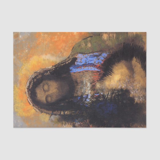 Papier Mousseline Sacred Heart par Odilon Redon Tissue Paper (Recto)