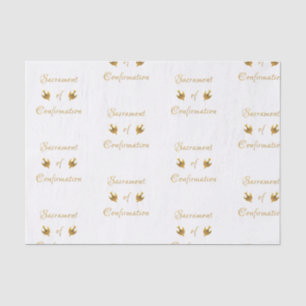 Papier Mousseline Sacrement d'or de la Confirmation et de l'Esprit S