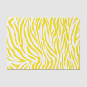 Papier Mousseline Safari Jaune d'or Zebra