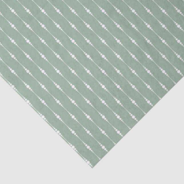 Papier Mousseline Sage Green Color Watercolor Pattern (Détail)