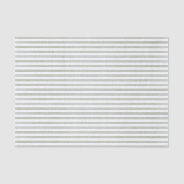 Papier Mousseline Sage Green Stripes (Recto)