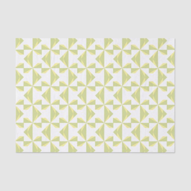 Papier Mousseline Sage Pinwheels (Recto)