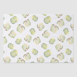 Papier Mousseline Sage Pomme cueillir Fruits et flûtes Pap de tiss