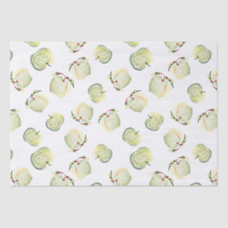 Papier Mousseline Sage Pomme cueillir | Fruits et flûtes Pap de tiss