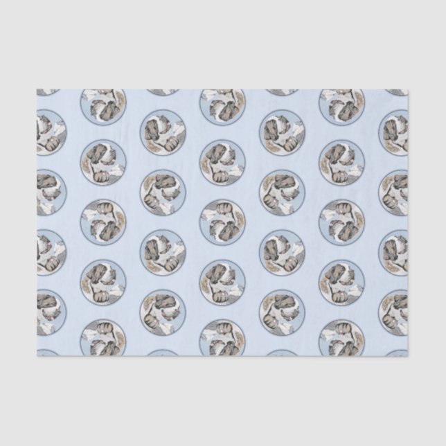 Papier Mousseline Saint Bernard Peinture Rough St Original Chien Art (Recto)