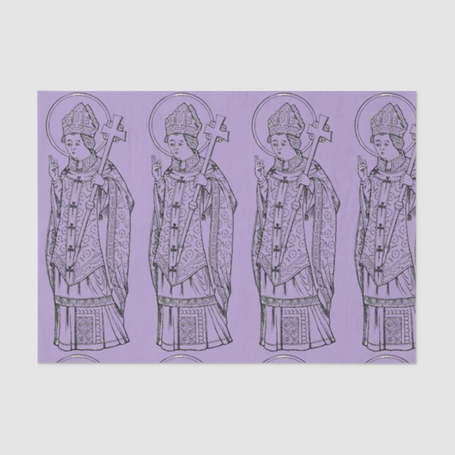 Papier Mousseline Saint Deiniol Abbé et Évêque (Recto)