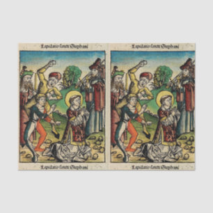 Papier Mousseline Saint Étienne le Protomartyr Iconographie d'art fi
