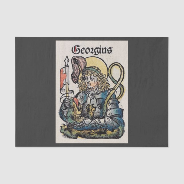 Papier Mousseline Saint Georges de la Chronique de Nuremberg (Recto)