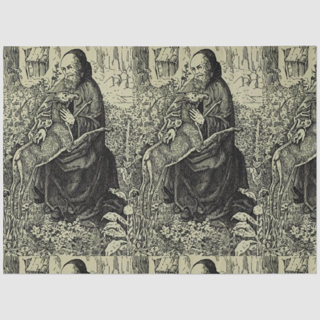 Papier Mousseline Saint Gilles l'Ermite (Recto)