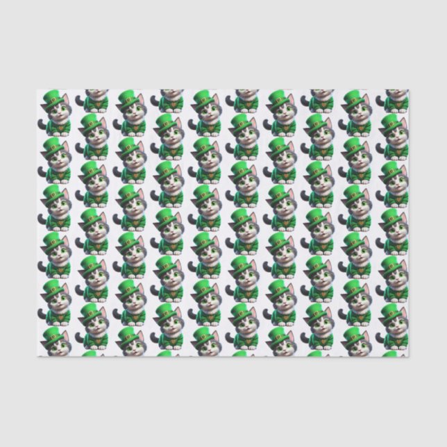 Papier Mousseline Saint Patrick's Day Kitten (Recto)