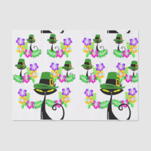 Papier Mousseline Saint Patrick's Day Tissue Paper Cat