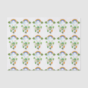 Papier Mousseline Saint Patrick's Day Tissue Paper Rainbow
