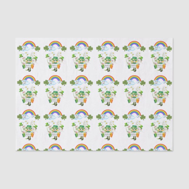 Papier Mousseline Saint Patrick's Day Tissue Paper Rainbow (Recto)