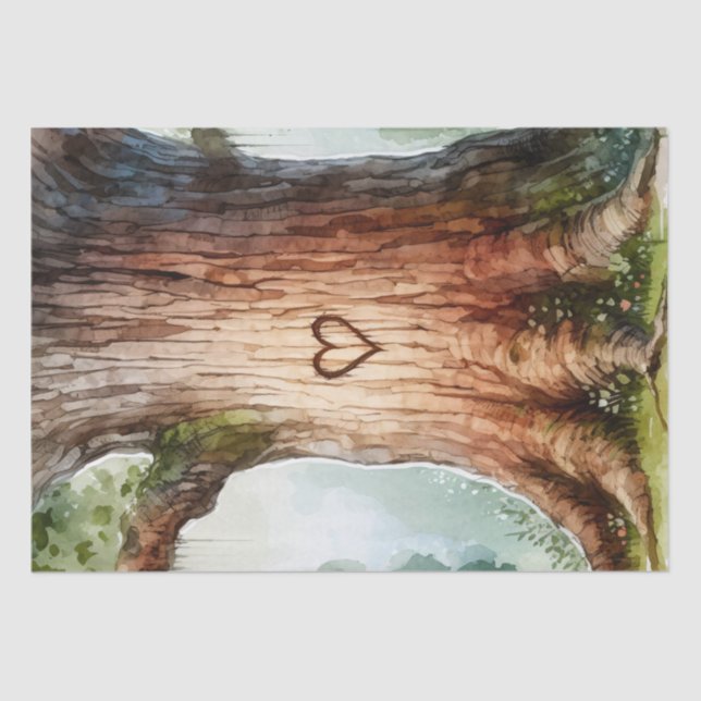 Papier Mousseline Saint-Valentin Coeur sculpté dans la décomposition (Recto)