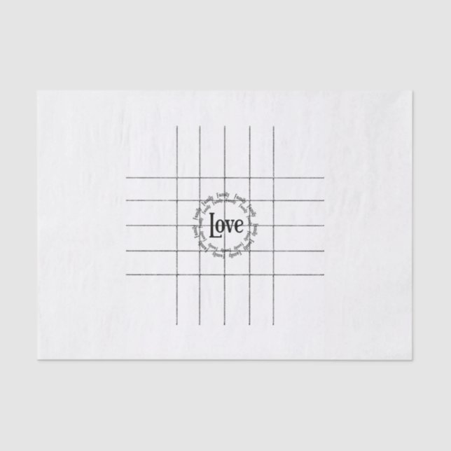 Papier Mousseline Saint Valentin Tissue Paper Love (Recto)