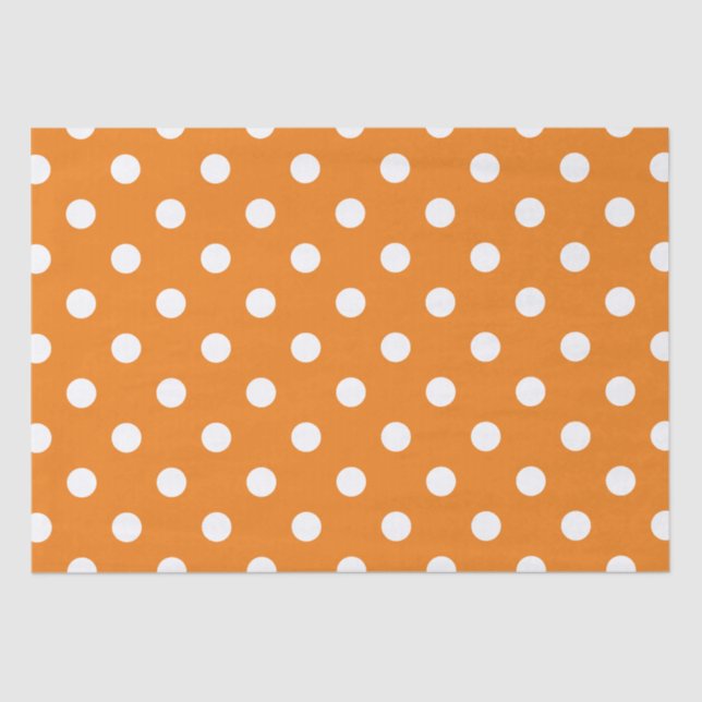 Papier Mousseline Saison automne blanc Polka Motif (Recto)