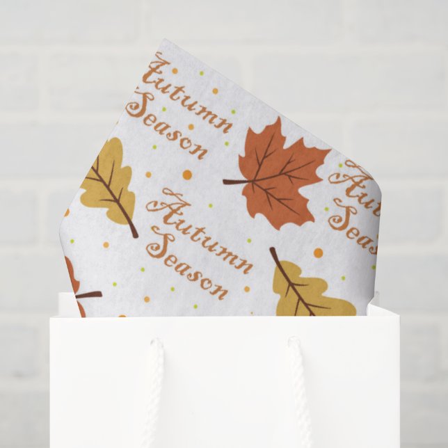 Papier Mousseline Saison d'automne  (Sac cadeau)