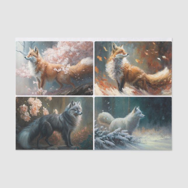 Papier Mousseline Saison des renards (Recto)