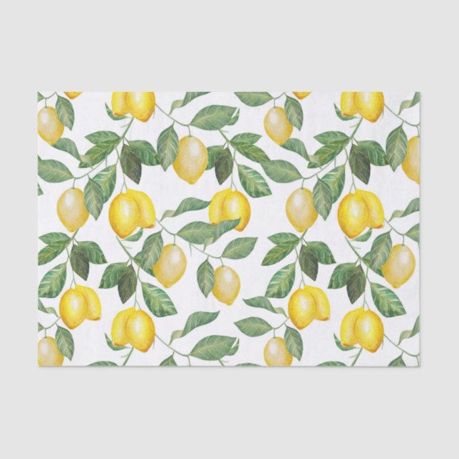 Papier Mousseline Saison du citron | Motif (Recto)