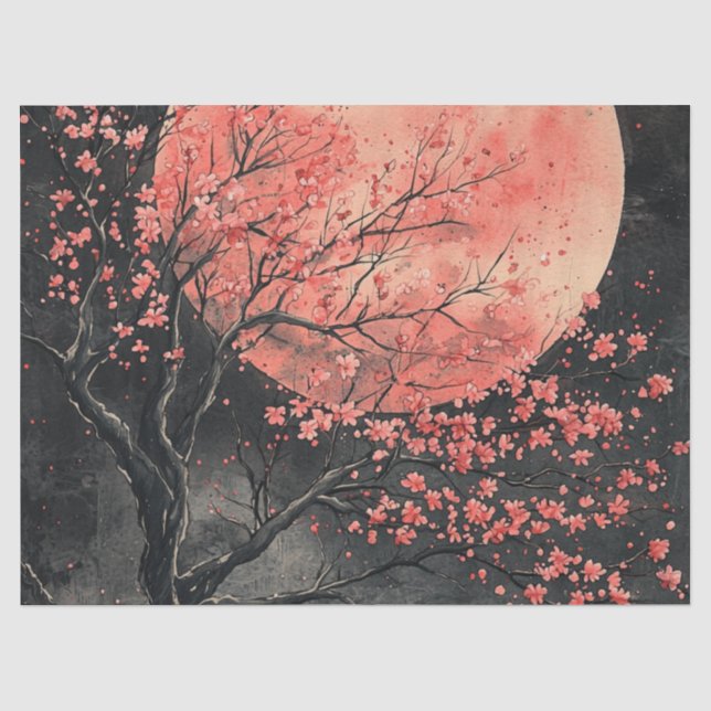 Papier Mousseline Sakura encre de lune de sang (2) (Recto)
