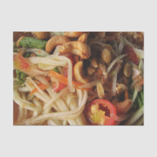 Papier Mousseline Salade de Papaya épicée Ayutthaya [Som Tam] avec C