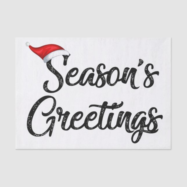 Papier Mousseline Salutation de saison (Recto)