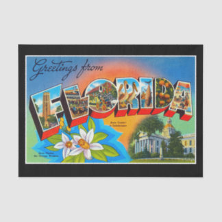 Papier Mousseline Salutations de Floride Tissue Paper