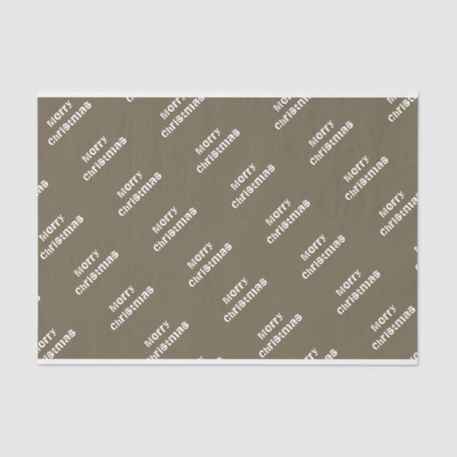 Papier Mousseline Salutations de Noël Moderne (Recto)