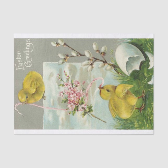 Papier Mousseline Salutations de Pâques (Recto)