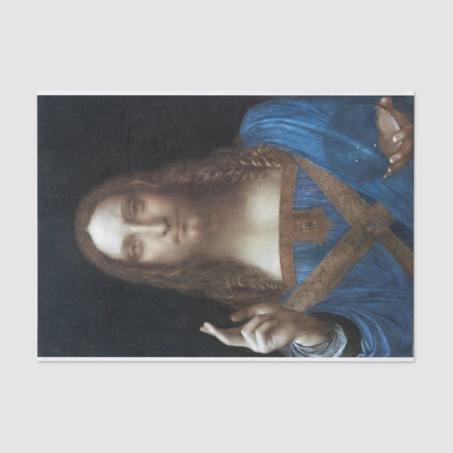 Papier Mousseline Salvator Mundi, Jésus-Christ, Léonard de Vinci (Recto)