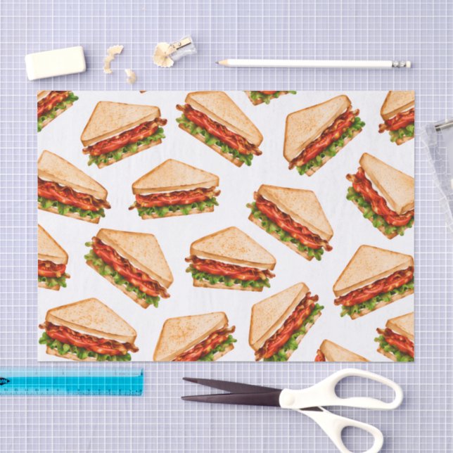 Papier Mousseline Sandwich BLT (Artisanat)
