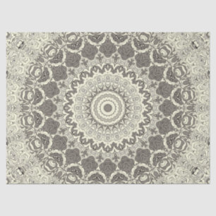 Papier Mousseline Sandy Beige Boho Beach Mandala Motif