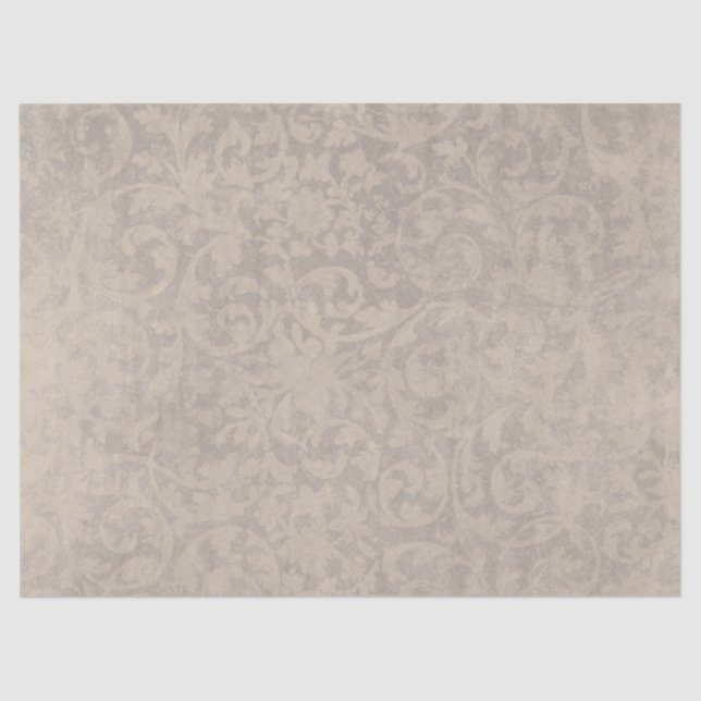 Papier Mousseline Sandy Scroll Distressed Decoupage Vintage (Recto)