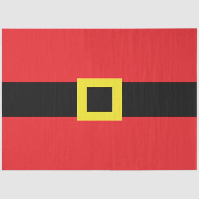 Papier Mousseline Santa Claus Belly Buckle Rouge Noir Jaune Fun (Recto)