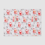 Papier Mousseline Santa Claus et Mme Claus Christmas Dance<br><div class="desc">Motif de Noël mignon</div>
