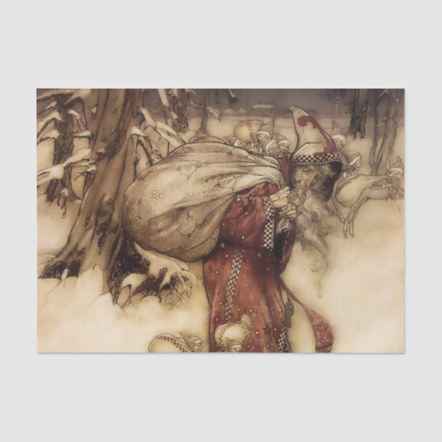 Papier Mousseline « Santa Claus » par Arthur Rackham (Recto)