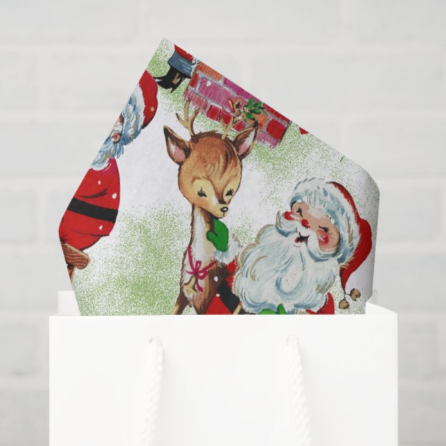 Papier Mousseline Santa's Vintage Workshop (Sac cadeau)