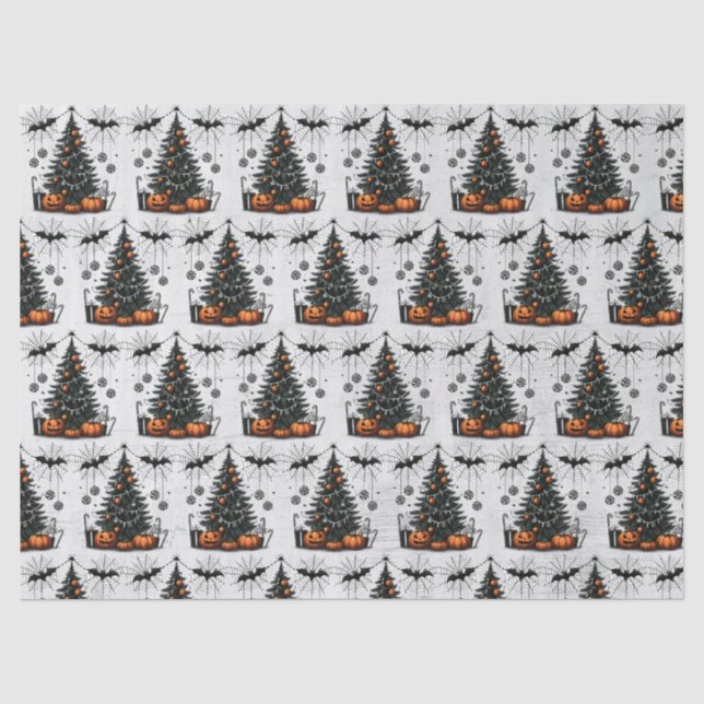 Papier Mousseline Sapin de citrouille de vacances (Recto)