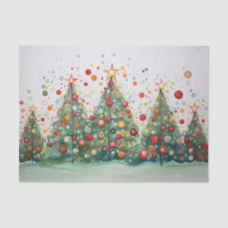 Papier Mousseline Sapins de Noël sans couture