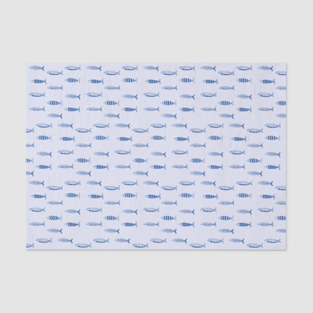 Papier Mousseline Sardines Pattern (Recto)