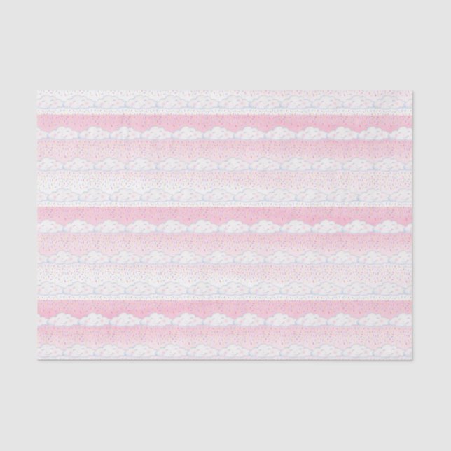 Papier Mousseline Saupoudrer le nuage souriant rose vif (Recto)