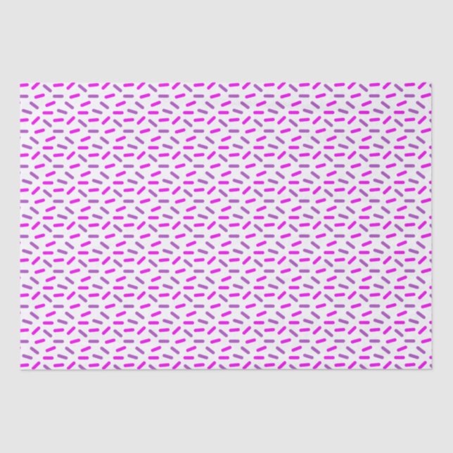 Papier Mousseline Saupoudrer rose et violet Motif Personnalisé (Recto)