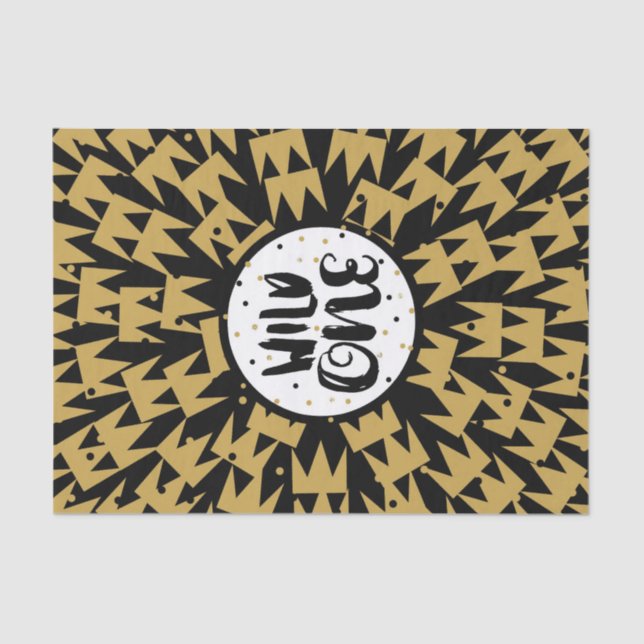 Papier Mousseline Sauvage Roi des Choses Couronne 1er Anniversaire (Recto)