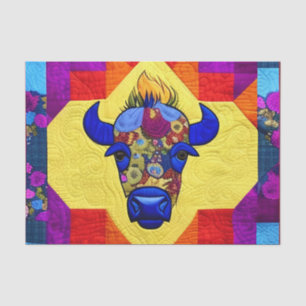 Papier Mousseline Sauvage West Bison Quilt Comme Design