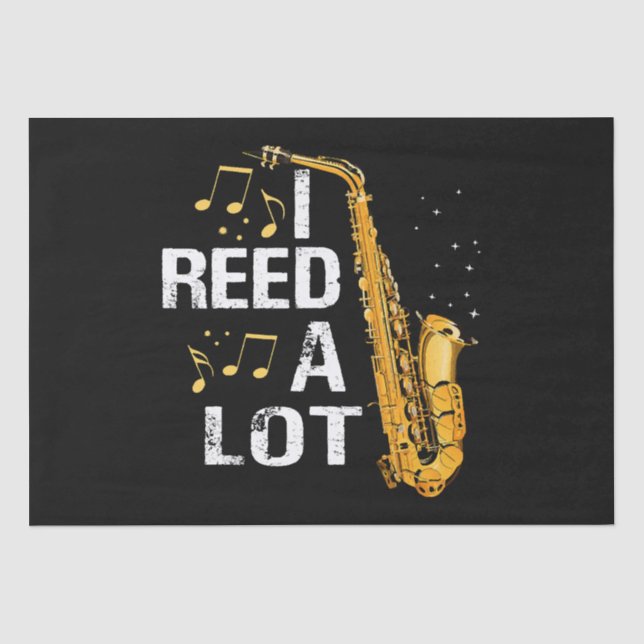Papier Mousseline Saxophone drôle (Recto)