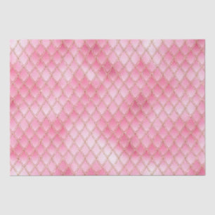 Papier Mousseline Scales de dragon rose vif