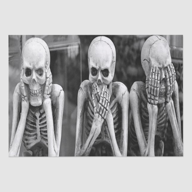 Papier Mousseline Scandale Drôle Skeletons Halloween Tissu Papier (Recto)