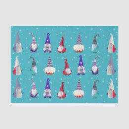 Papier Mousseline Scandi Gnomes Noël #2 Papier Tissu