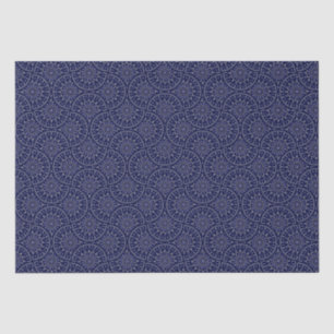 Papier Mousseline Scandinave Ditsy Winter Navy & Gold Art Deco
