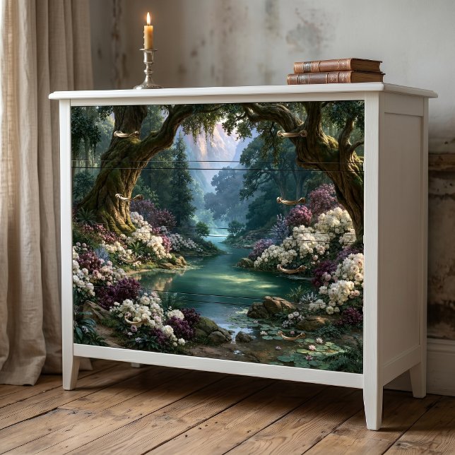 Papier Mousseline Scène de découpage de la rivière turquoise avec l' (Créateur téléchargé)